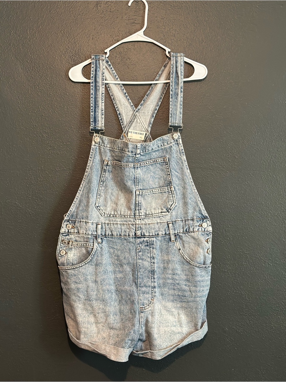 NWOT Free People We The Free Ziggy Denim Shortalls